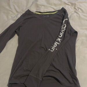 CALVIN KLEIN Long Sleeve Gray Top